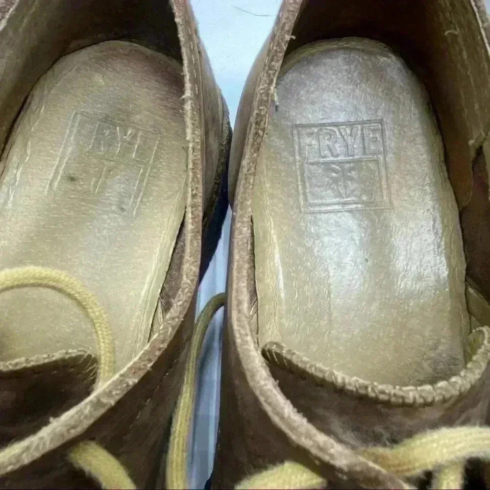 Frye brown casual oxfords with crepe sole shoes size 12 - Picture 9 of 9